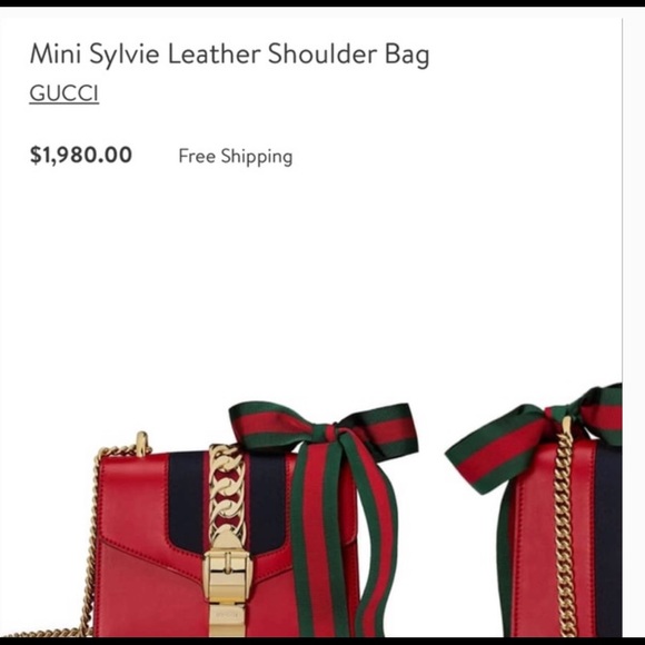 GUCCI MINI SYLVIE BAG - Picture 2 of 2